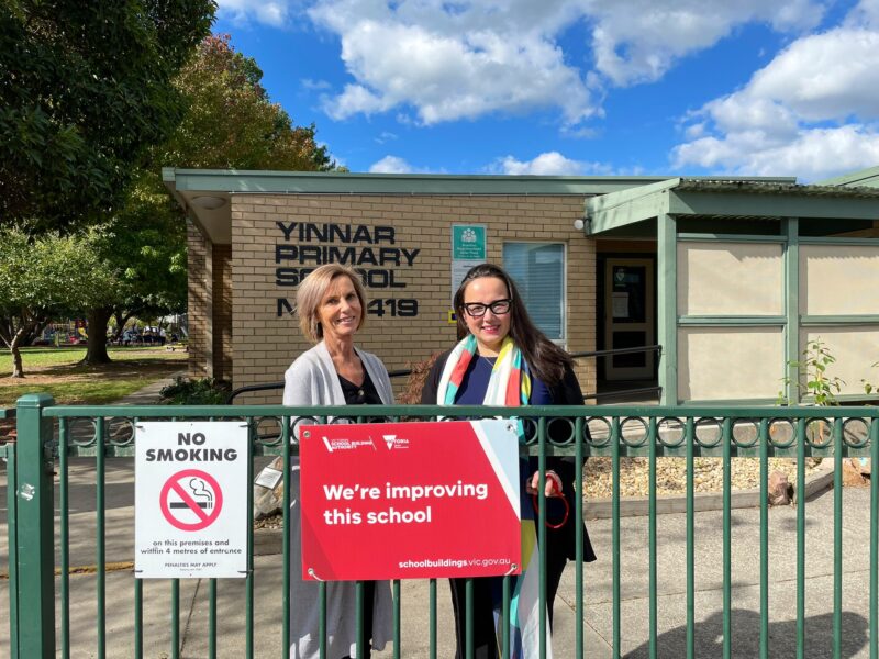 MAJOR UPGRADE FOR YINNAR PRIMARY SCHOOL Harriet Shing MP